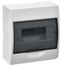 IEK Корпус пластиковый ЩРН-П-8 черная прозрачная дверь IP41 MKP12-N-08-41-G