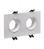 IEK LIGHTING Светильник 4102 встраиваемый под лампу 2хMR16 квадрат пластиковый белый LT-UVB0-4102-GU05-2-K01
