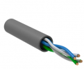 IEK Витая пара U/UTP кат.5E 24AWG 2 пары LSZH 1м серый (305м), BC1-C5E02-121-305-R-G
