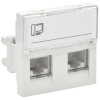 IEK PR-KK40D-RI-0-2-2C5EU-K01 PRIMER РКИ-22-00-П-5 Розетка RJ45 кат.5E (2м/2вх)