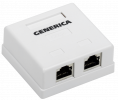 IEK CS2-1C5EF-22-G Розетка инф. настенная RJ45 кат. 5Е FTP 2 порта GENERICA